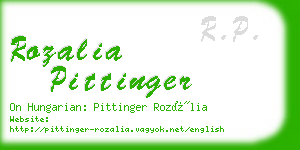 rozalia pittinger business card